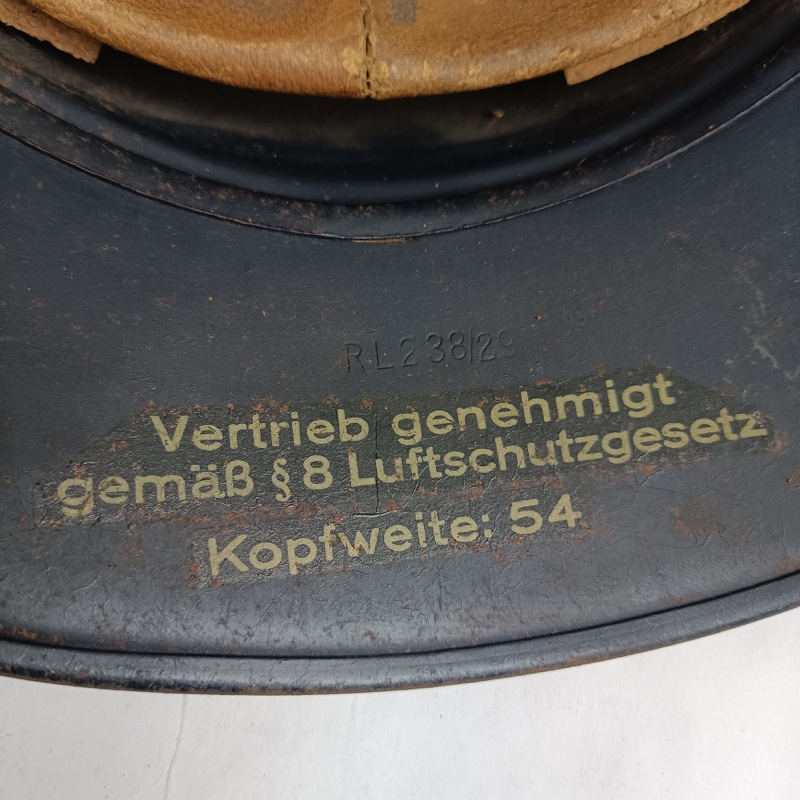 Casco M38 Gladiator Luftschutz WW2 Alemania - Imagen 8