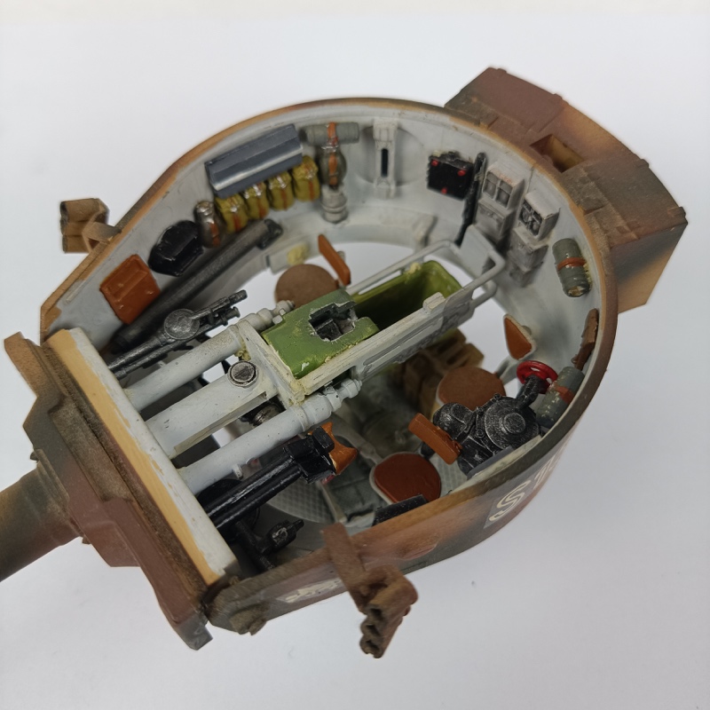 Tanque Tiger I WW2 Alemania 1:35 Miniatura interior completo - Imagen 10