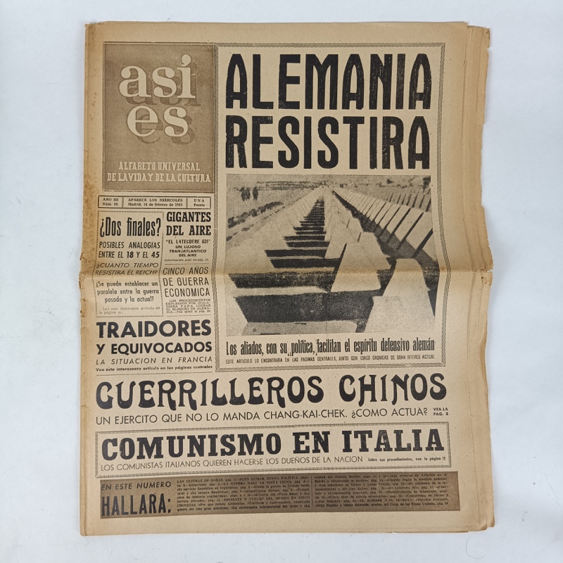 Periódico Así Es nº 98 1945 WW2 España