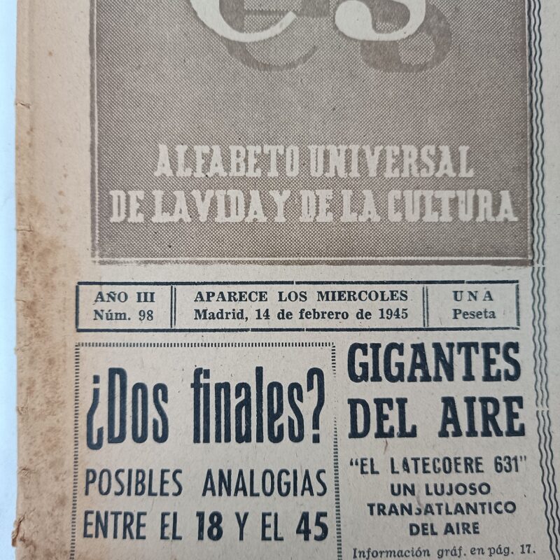 Periódico Así Es nº 98 1945 WW2 España - Imagen 3