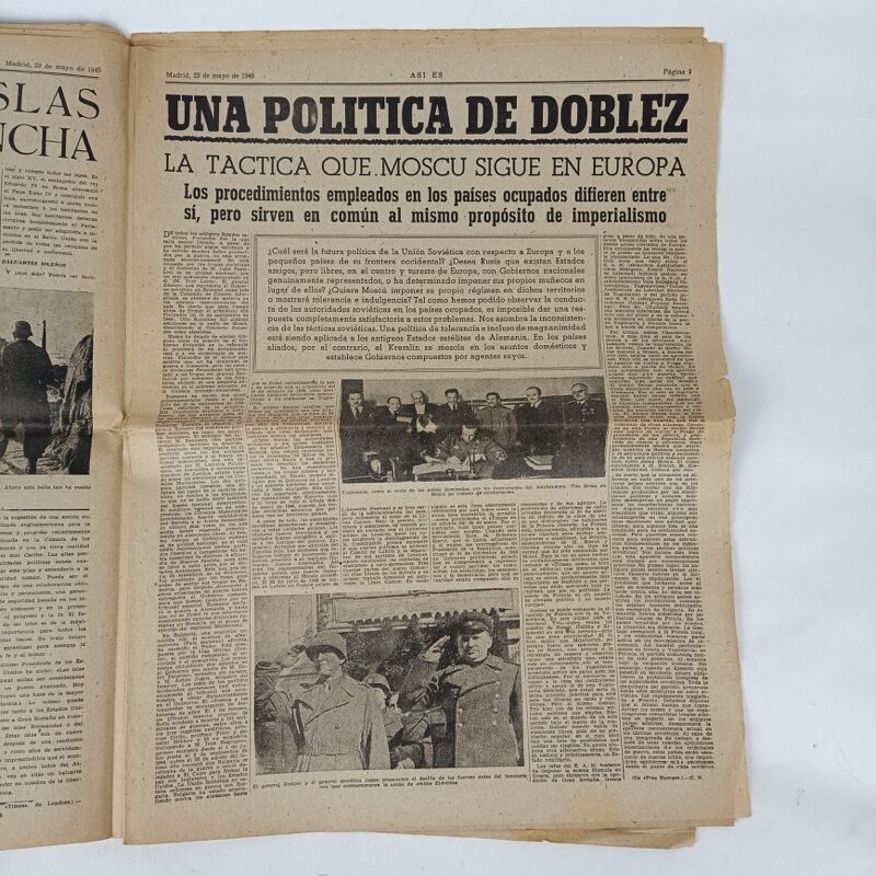 Periódico Así Es nº 112 1945 WW2 España - Imagen 4