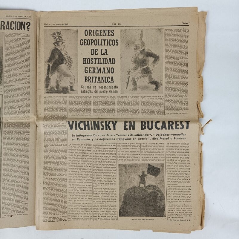 Periódico Así Es nº 109 1945 WW2 España - Imagen 4