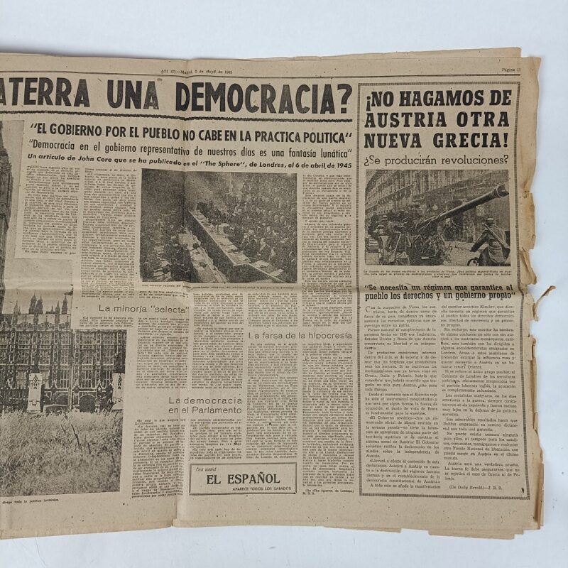 Periódico Así Es nº 109 1945 WW2 España - Imagen 5