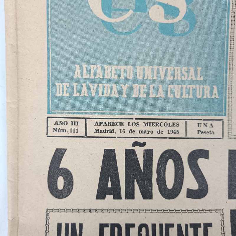 Periódico Así Es nº 111 1945 WW2 España - Imagen 3