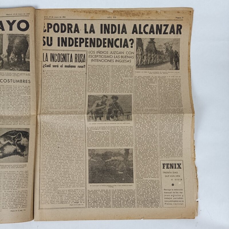 Periódico Así Es nº 111 1945 WW2 España - Imagen 4