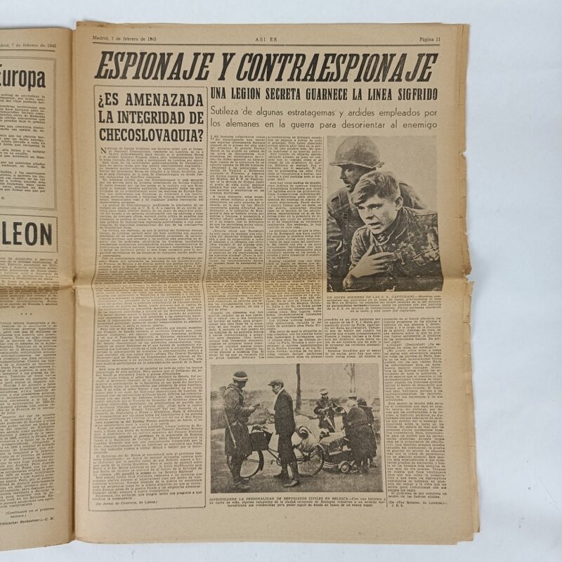 Periódico Así Es nº 97 1945 WW2 España - Imagen 5