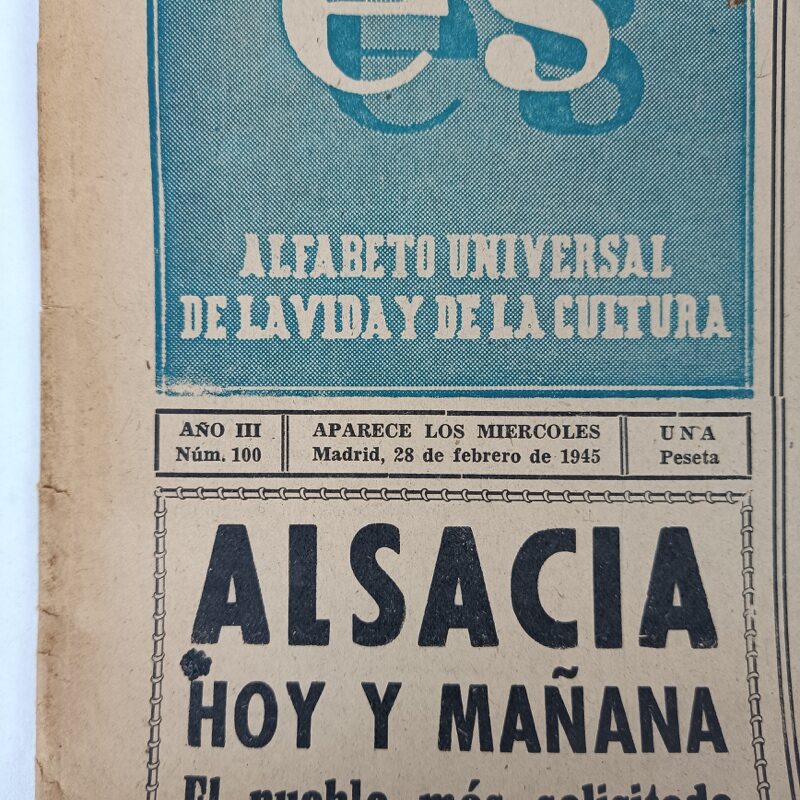 Periódico Así Es nº 100 1945 WW2 España - Imagen 3