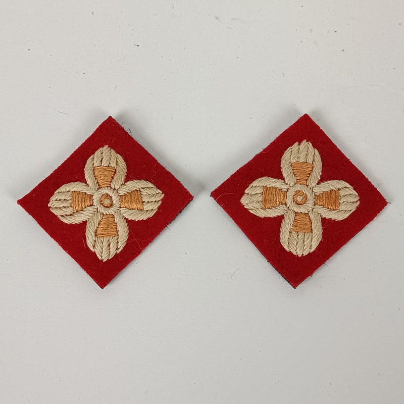 Insignias de Rango en tela roja 35 mm WW2 UK