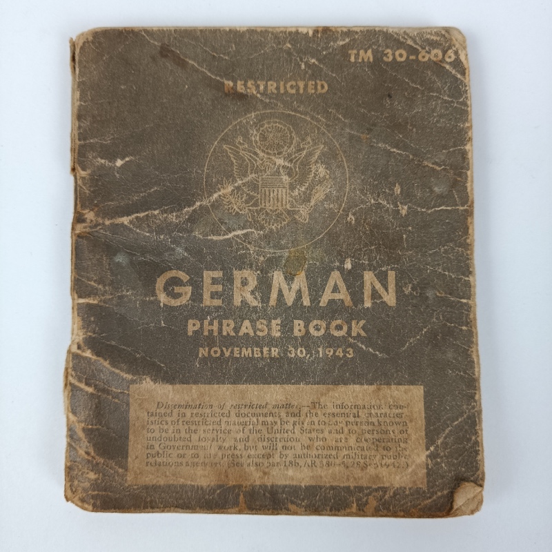 Libro de frases en Alemán WW2 US Army 1943