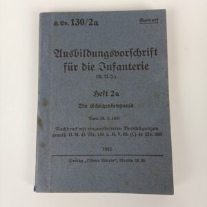 Libro Reglamento de entrenamiento para la Infantería WW2 Alemania