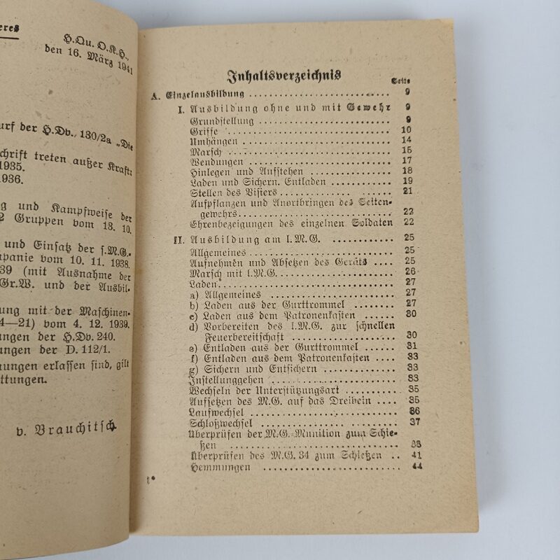 Libro Reglamento de entrenamiento para la Infantería WW2 Alemania - Imagen 2