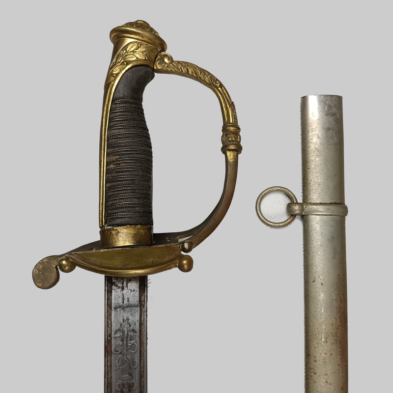 Sable Oficial de Infantería modelo 1851 España 1866 - Imagen 2
