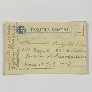 Tarjeta Postal 206 Brigada Mixta Guerra Civil España