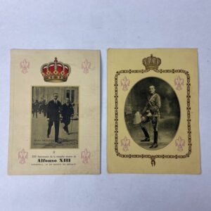 Conjunto de esquelas conmemorativas de Alfonso XIII
