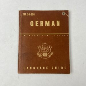 Manual Guía de idioma alemán WW2 USA 1943