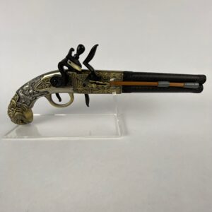 Pistola de 2 cañones giratorios 1750 siglo XVIII DENIX