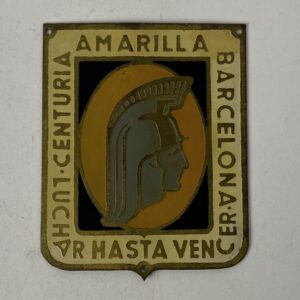 Placa de Centuria Amarilla de Barcelona Falange España