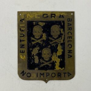 Placa de Centuria Negra de Barcelona Falange España