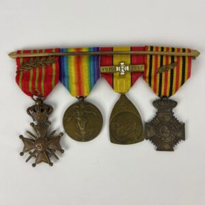 Pasador 4 medallas 1ª Guerra Mundial Bélgica